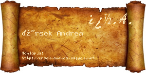 Érsek Andrea névjegykártya