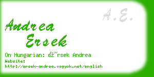 andrea ersek business card